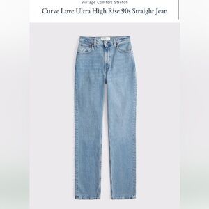 Women's Curve Love Ultra High Rise 90s Straight Jean Medium 27 Medium